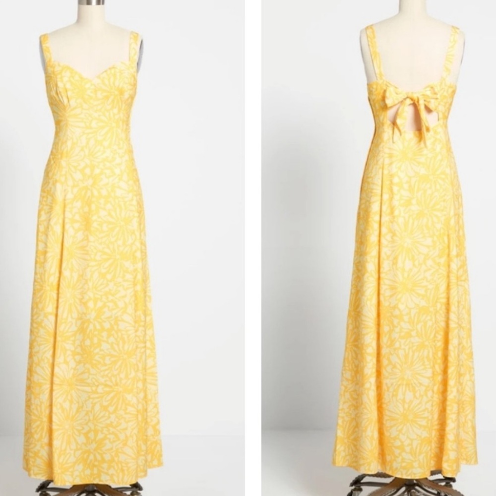 NWT ModCloth Sweeten the Occassion Sleeveless Floral Open Back Maxi Dress